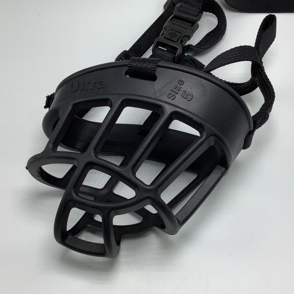 Baskerville Ultra Muzzle Size 5 Black Rubber Custom Heat Shaping Breathable - Picture 4 of 13